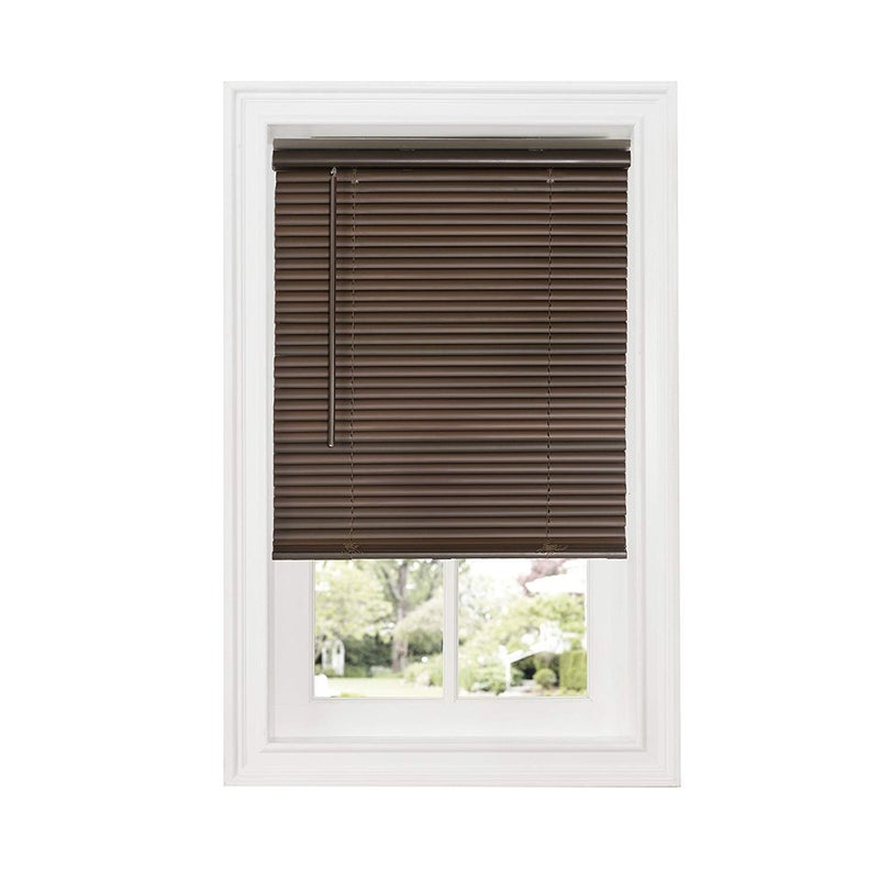 Achim Cordless Room Darkening Mini Blind - 36 Inch Width, 64 Inch Length, 1" Slat Size - Mahogany - Cordless GII Deluxe Sundown Horizontal Windows Blinds for Interior by Achim Home Decor - Image 1